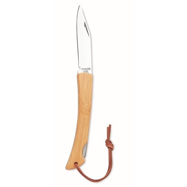 Obrázky: Nerezový zavírací kapesní nůž s bambusovou rukojetí, Obrázek 5