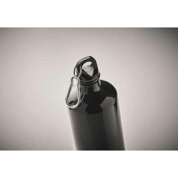 Obrázky: Černá jednostěnná hliníková láhev s karabinou 1 l, Obrázek 3