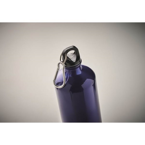 Obrázky: Modrá jednostěnná hliníková láhev s karabinou 1 l, Obrázek 3
