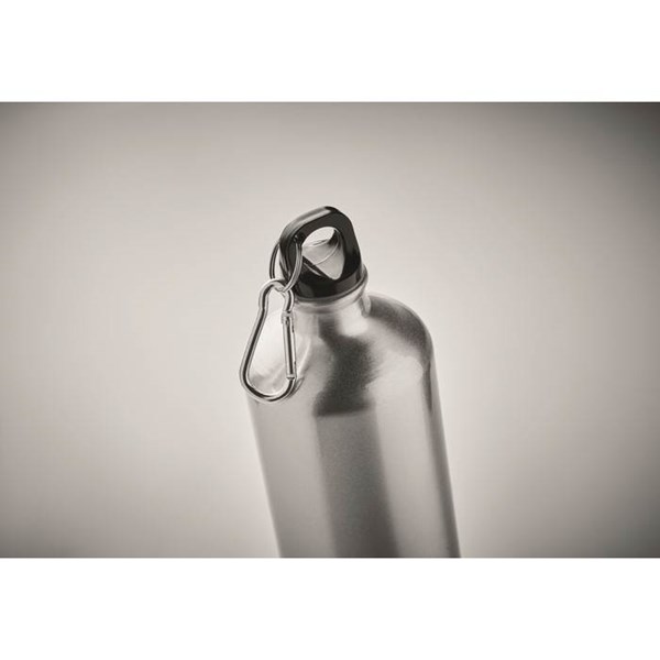 Obrázky: Stříbrná jednostěnná hliníková láhev s karabinou 1l, Obrázek 3