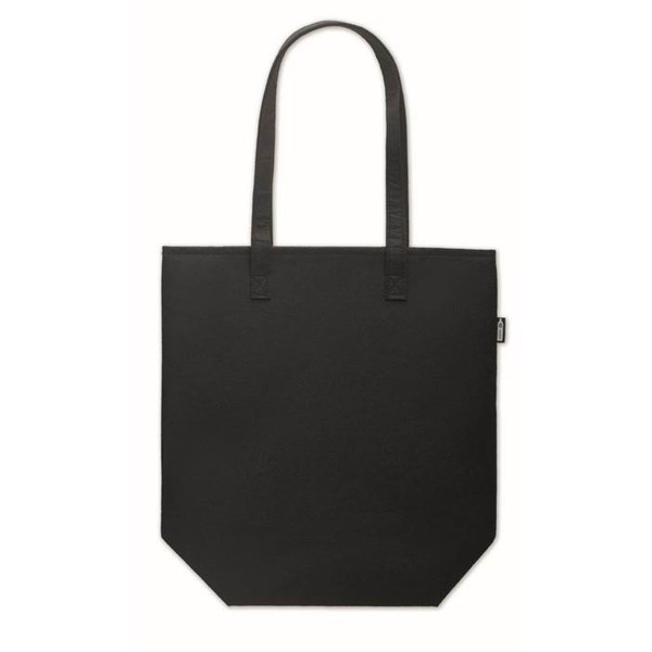 Obrázky: Černá nákupní plstěná taška RPET s dlouhými uchy, Obrázek 3