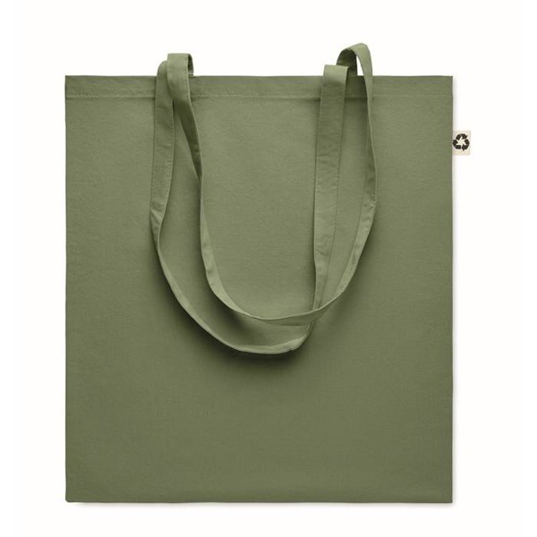 Obrázky: Zelená nákupní taška z recykl. bavlny 140 g/m2, Obrázek 2