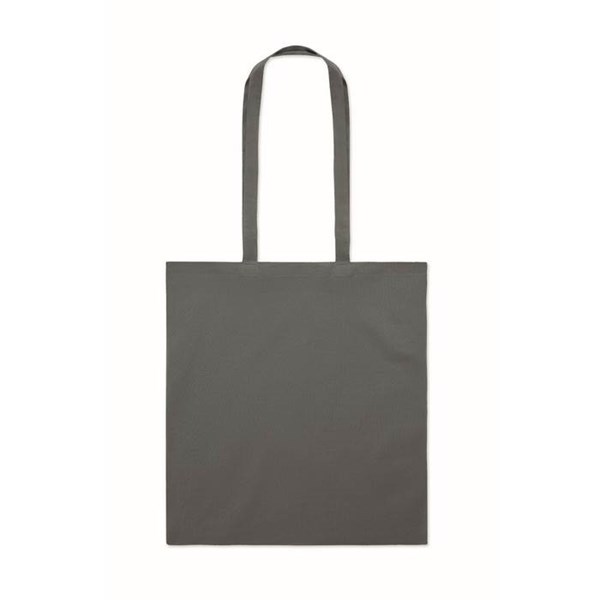 Obrázky: Tmavě šedá bavlněná nákupní taška 140 g/m2, Obrázek 2
