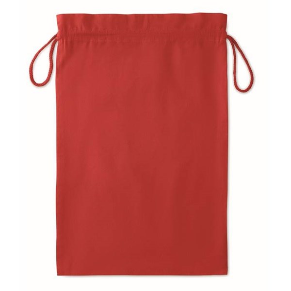 Obrázky: Velký červený bavlněný pytlík se šňůrkou 30x47 cm, Obrázek 3