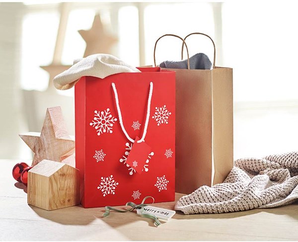 Obrázky: Střední papírová taška s vánočním motivem,22x30 cm, Obrázek 2