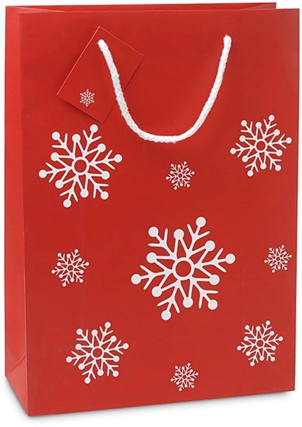 Obrázky: Velká papírová taška s vánočním motivem, 26x36 cm