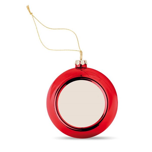 Obrázky: Sublimační vánoční koule, červená