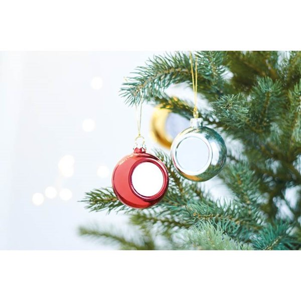 Obrázky: Sublimační vánoční koule, červená, Obrázek 3