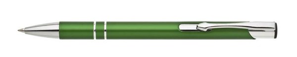 Obrázky: Matné hliník. kuličkové pero LARA, tmavě zelená