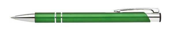 Obrázky: Matné hliník. kuličkové pero LARA, tmavě zelená, Obrázek 2
