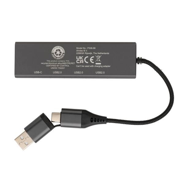 Obrázky: USB rozbočovač Terra z RCS recykl. hliníku, Obrázek 4