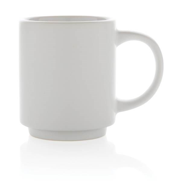 Obrázky: Stohovatelný keramický hrnek 180 ml bílý, Obrázek 2
