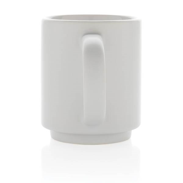 Obrázky: Stohovatelný keramický hrnek 180 ml bílý, Obrázek 3
