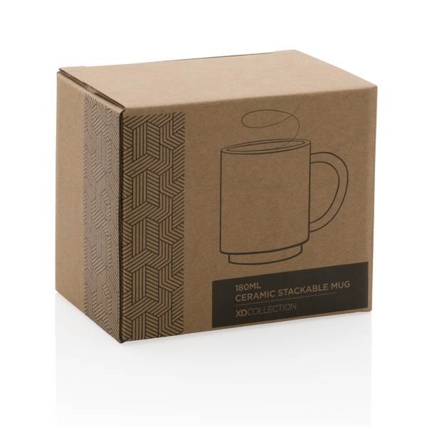 Obrázky: Stohovatelný keramický hrnek 180 ml bílý, Obrázek 9