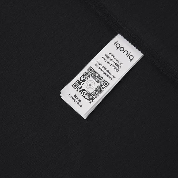 Obrázky: Unisex tričko Bryce, rec.bavlna, černé XL, Obrázek 5