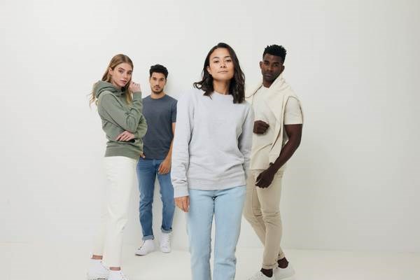 Obrázky: Unisex mikina Denali z recykl. bavlny, zelená XXS, Obrázek 19