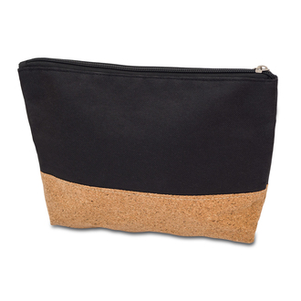 Obrázky: Černá kosmetická taška s korkovým detailem