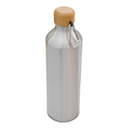 Obrázky: Stříbrná jednostěnná hliníková lahev 800 ml