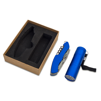 Obrázky: Modrá sada svítilny a kapesního nože s 11 funkcemi, Obrázek 2
