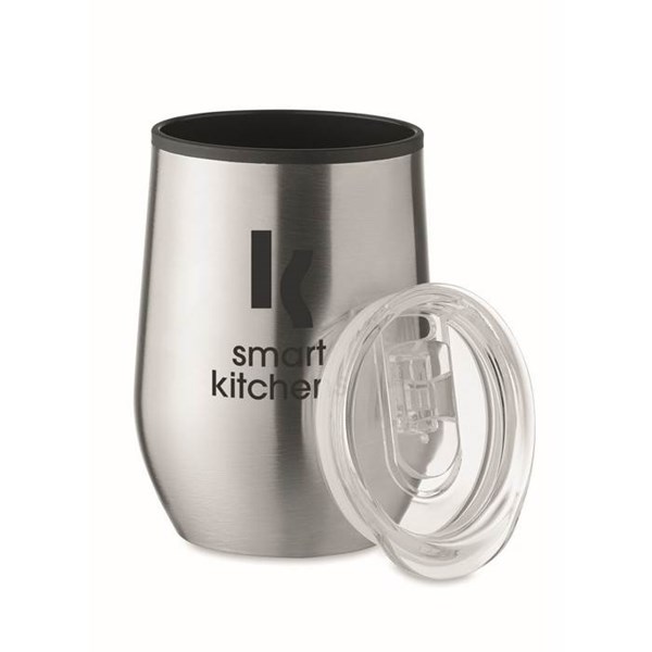 Obrázky: Stříbrný nerezový dvouplášťový hrnek 350ml, Obrázek 2