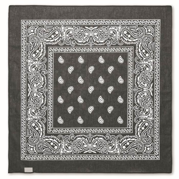 Obrázky: Černý čtvercový multifunkční šátek 90 gr/m², Obrázek 4