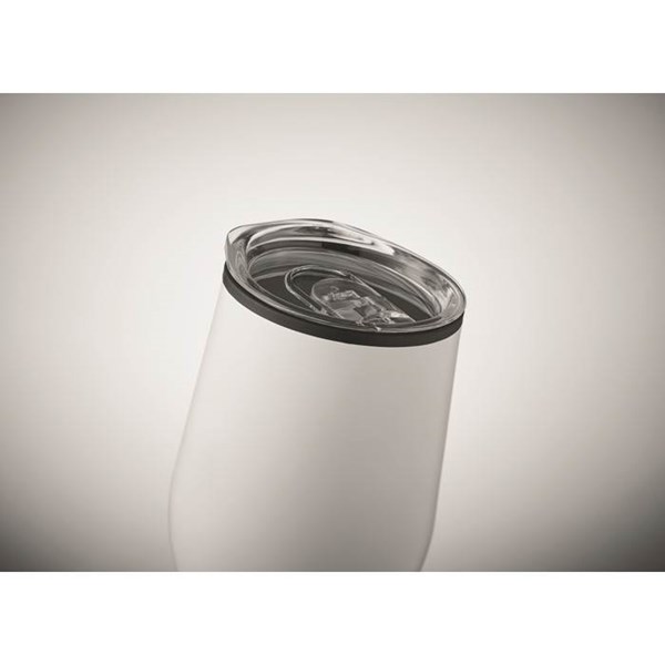 Obrázky: Bílý nerezový dvouplášťový hrnek 350ml, Obrázek 3