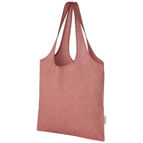 Obrázky: Nákupní taška z rec. bavlny 150 g, červená, Obrázek 1