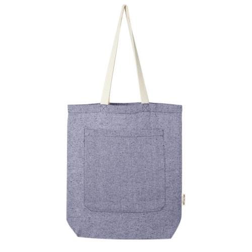 Obrázky: Nákup. taška-kapsa 150g, rec. bavlna, modrá, Obrázek 7