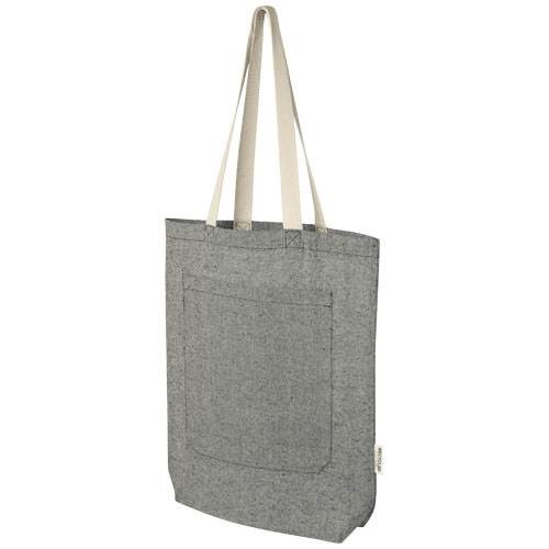 Obrázky: Nákup. taška-kapsa 150g, rec. bavlna, černá, Obrázek 1