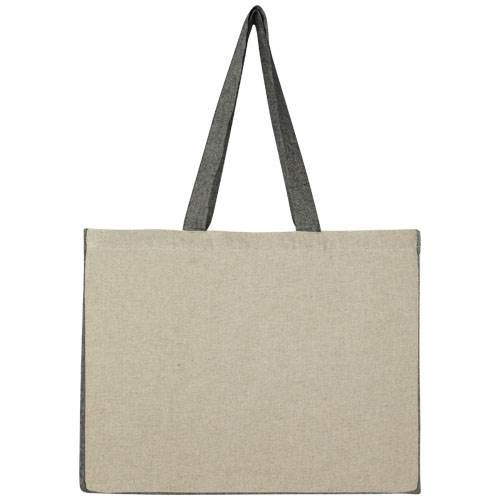 Obrázky: Nákupní taška rec. bavlna 190 g, kontrastní boky, Obrázek 2