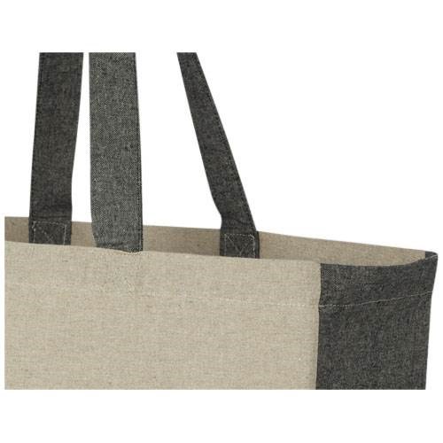 Obrázky: Nákupní taška rec. bavlna 190 g, kontrastní boky, Obrázek 3
