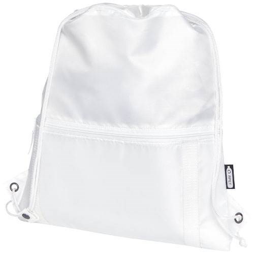 Obrázky: Recyklovaný bílý skládací batoh s přední kapsou, Obrázek 1