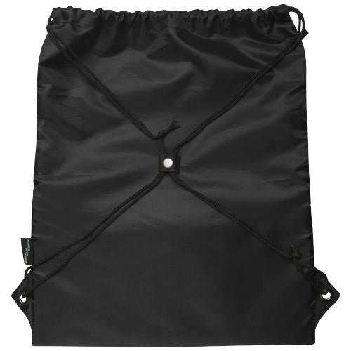 Obrázky: Recyklovaný černý skládací batoh s přední kapsou, Obrázek 6