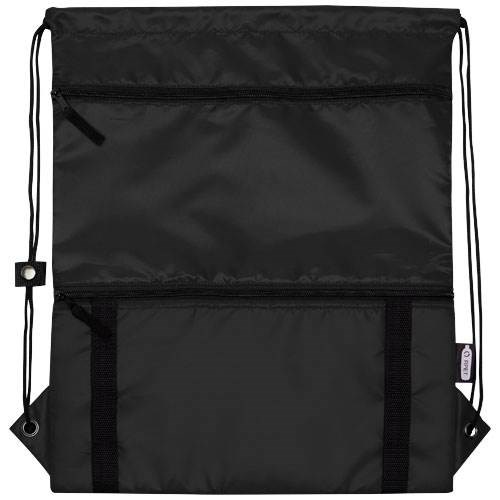 Obrázky: Recyklovaný černý skládací batoh s přední kapsou, Obrázek 9