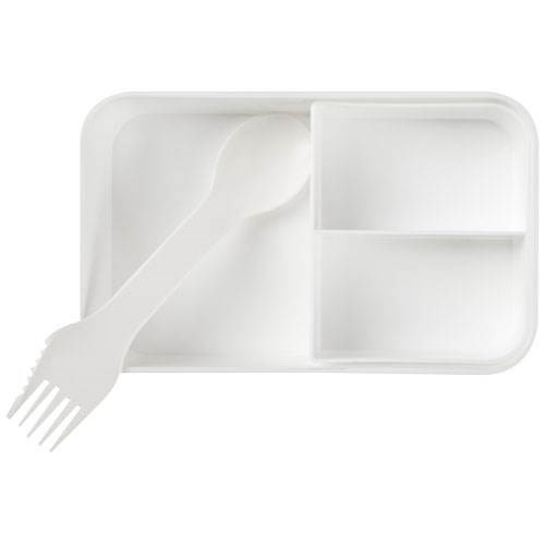 Obrázky: Dvoupatrová obědová krabička 2x700 ml, bílá, Obrázek 8