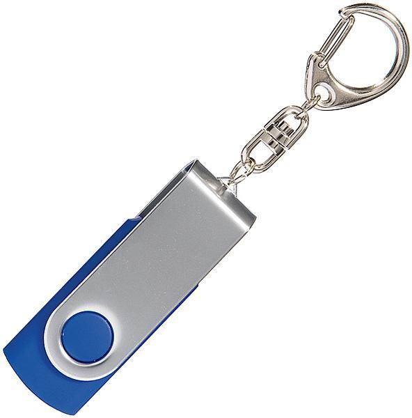 Obrázky: Twister stříbrno-modrý USB flash disk,přívěsek 32GB, Obrázek 2