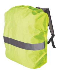 Obrázky: Žlutý voděodolný potah na batoh s reflexním pruhem