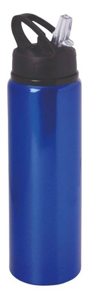 Obrázky: Modrá hliníková láhev na pití 800 ml s pítkem, Obrázek 1