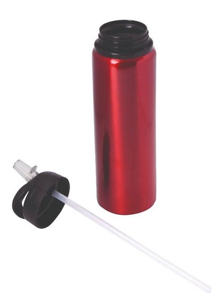 Obrázky: Červená hliníková láhev na pití 800 ml s pítkem, Obrázek 2