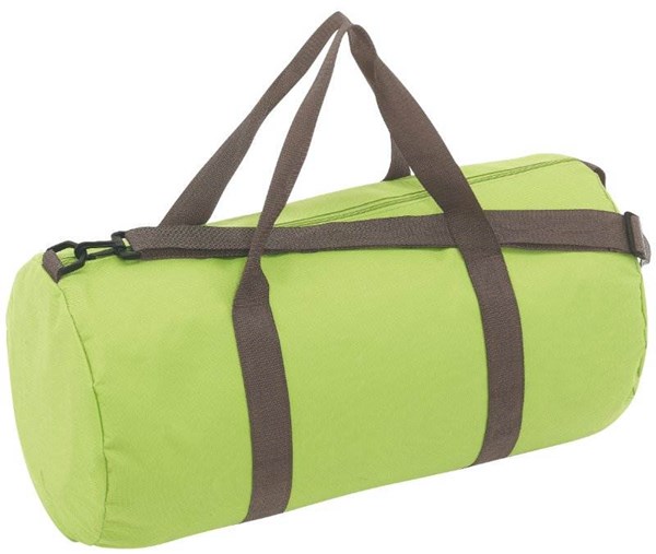 Obrázky: Sv. zelená jednoduchá sport. taška s šedými popruhy, Obrázek 1