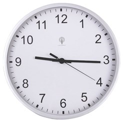 Obrázky: Stříbrné rádiem řízené nástěnné hodiny
