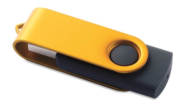 Obrázky: Twister Rotodrive zlatý USB flash disk 1GB, Obrázek 1