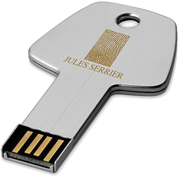 Obrázky: Stříbrný hliníkový USB flash disk 32GB, tvar klíče, Obrázek 4