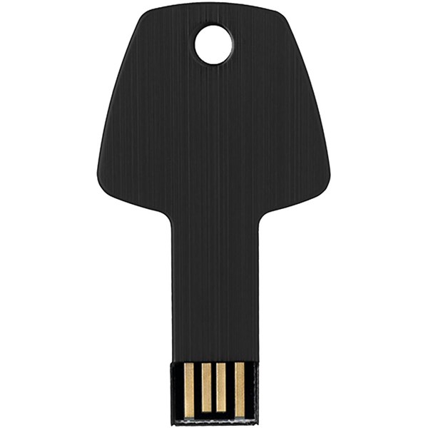 Obrázky: Černý hliníkový USB flash disk 32GB, tvar klíče, Obrázek 2