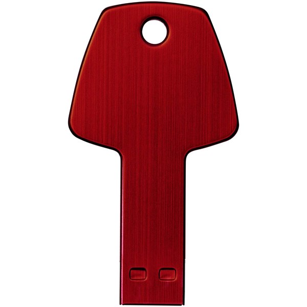 Obrázky: Červený hliníkový USB flash disk 2GB, tvar klíče, Obrázek 2
