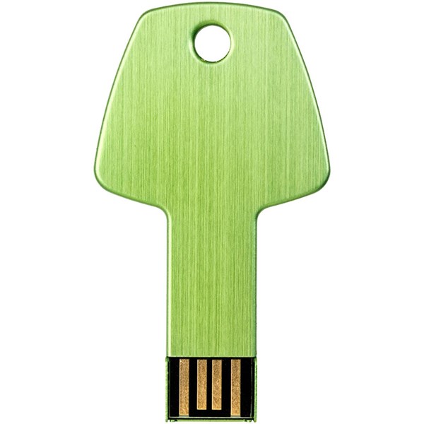 Obrázky: Zelený hliníkový USB flash disk 2GB, tvar klíče, Obrázek 3