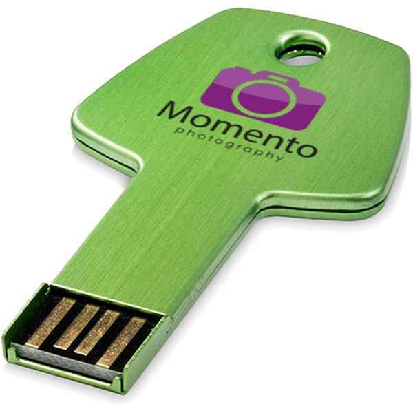 Obrázky: Zelený hliníkový USB flash disk 32GB, tvar klíče, Obrázek 4