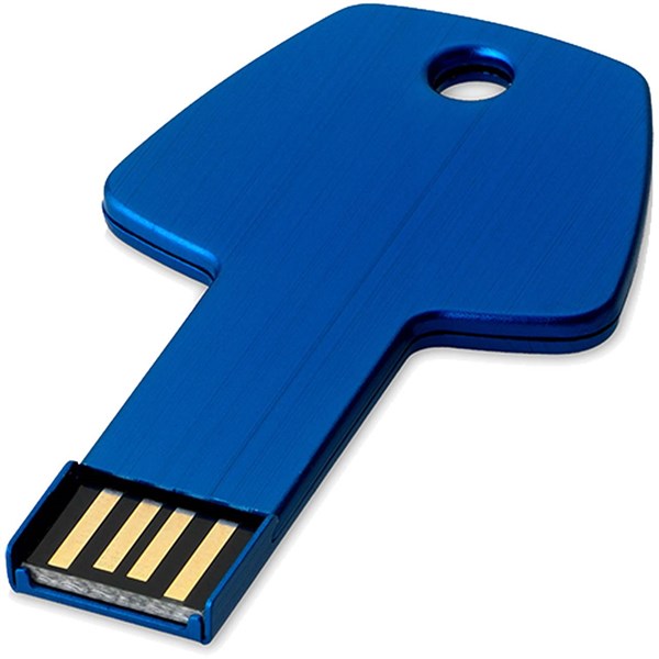 Obrázky: Nám. modrý hliník. USB flash disk 4GB, tvar klíče