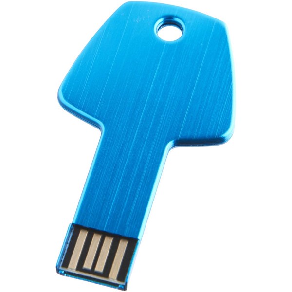Obrázky: Sv. modrý hliník. USB flash disk 2GB, tvar klíče