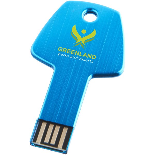 Obrázky: Sv. modrý hliník. USB flash disk 4GB, tvar klíče, Obrázek 3